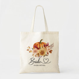 Terracotta Floral Pumpkin Bride Tragetasche