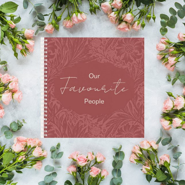 Terracotta Floral Wedding Guest Book Notizbuch (Von Creator hochgeladen)