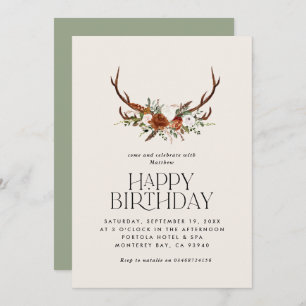 Terracotta florale Botanische Jungfrau Moderne rus Einladung