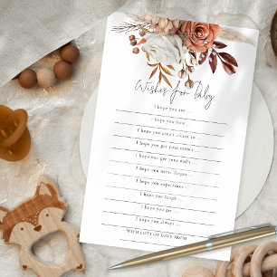Terracotta Florals will Baby Showspiel Flyer