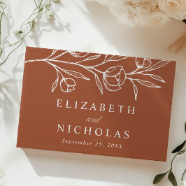 Terracotta Foto Hochzeit Gästebuch