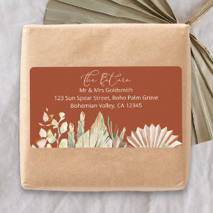 Terracotta future Mr. and Mrs Return Address Label