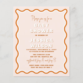 Terracotta Gender Neutral Baby Shower Einladung