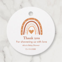 Terracotta Gender Neutraler Regenbogen Vielen Dank Geschenkanhänger