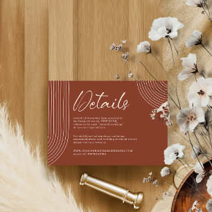 Terracotta Geometrie Boho Linie Details Begleitkarte