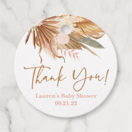 Terracotta getrocknete Palmen Brautparty Gefälligk Geschenkanhänger