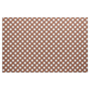 Terracotta Gingham Gemustert Stoff