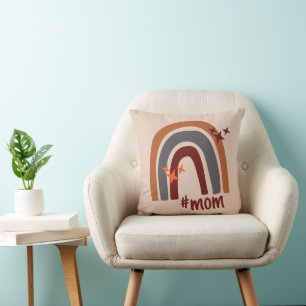 Terracotta Grau Bohemisch Rainbow Personalisiert # Kissen