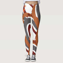 Terracotta Grau Bohemisch Rainbow Personalisiert # Leggings