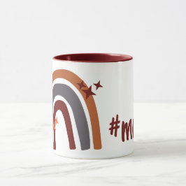 Terracotta Grau Bohemisch Rainbow Personalisiert # Tasse