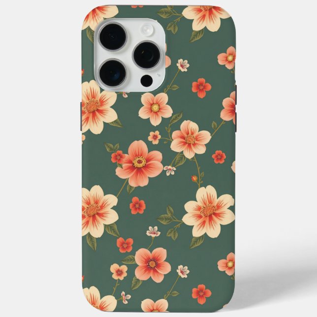 Terracotta Green pattern 2025 Case-Mate iPhone Hülle (Rückseite)