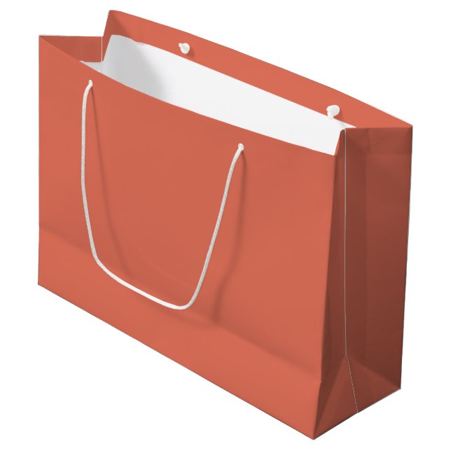 Terracotta Große Geschenktüte (Vorderseite Schrägansicht)