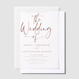 Terracotta Hand Lettered Calligraphy Wedding