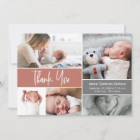 Terracotta Handlettering Foto Collage Baby Dusche