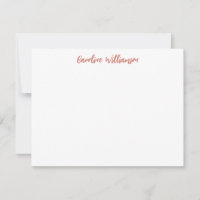 Terracotta Handwriting Personalisiert Stationery