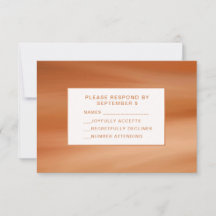 Terracotta Herbst RSVP Card Hochzeitskartons