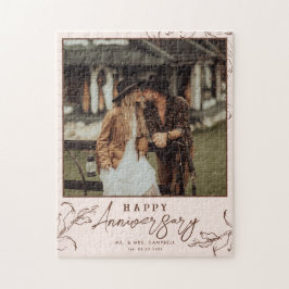 Terracotta | Herr & Mrs. Happy Wedding Anniversary Puzzle