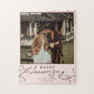 Terracotta   Herr & Mrs. Happy Wedding Anniversary Puzzle