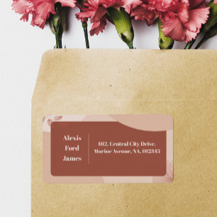 Terracotta Hues Address Label Adressaufkleber