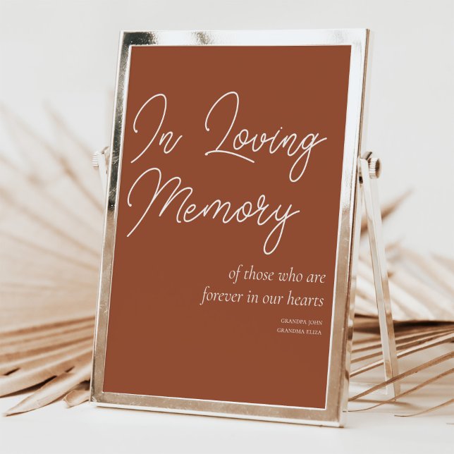 Terracotta in Love Memory Wedding Memorial Poster (Von Creator hochgeladen)