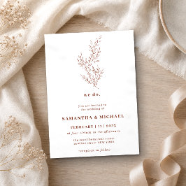Terracotta Ivy Floral Wedding Botanic wir tun Einladung