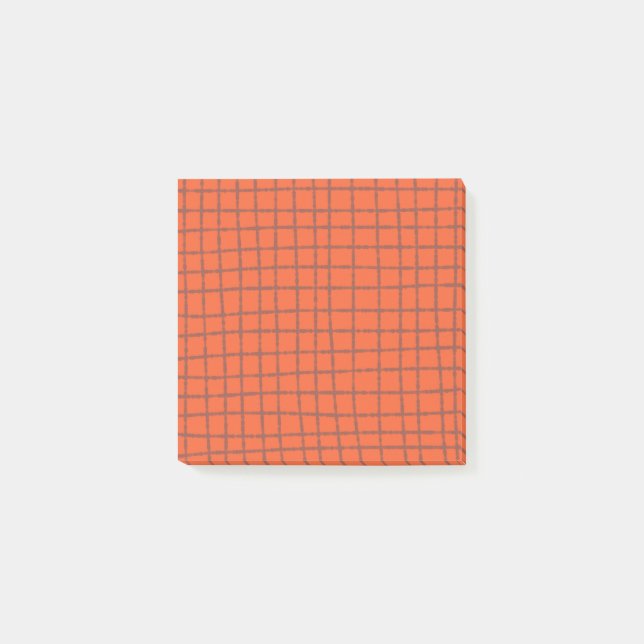 Terracotta Karo Pattern Stilvoll und praktisch Post-it Klebezettel (Vorderseite)