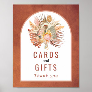 Terracotta-Karten und -Geschenke Hochzeit im Herbs Poster