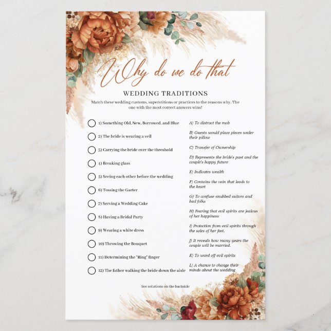 Terracotta Kupfer Blumenpampen Warum tun wir das? (Vorderseite)