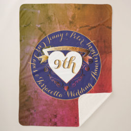 Terracotta Lapis Lazuli Hochzeitstag Sherpadecke