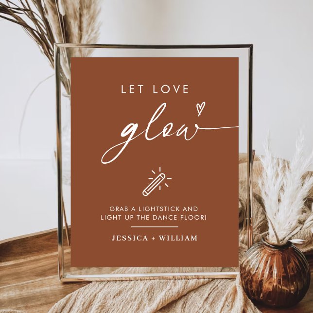 Terracotta Lassend Liebe Hochzeitszitz Poster (Von Creator hochgeladen)