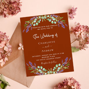 Terracotta lavender florale grüne Räume