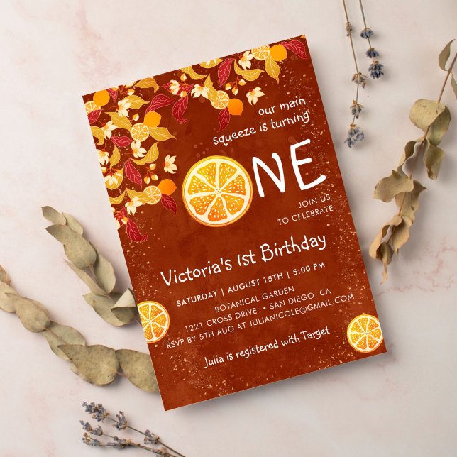 Terracotta Lemon Main Squeeze Foto Einladung (Von Creator hochgeladen)