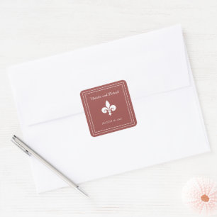 Terracotta Lilie Wedding Stickers