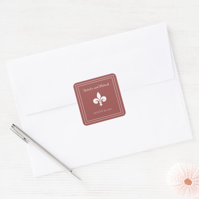 Terracotta Lilie Wedding Stickers (Umschlag)