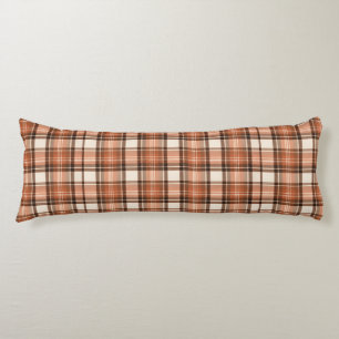 Terracotta Lodge Terracotta & Creme Tartan Karo Seitenschläferkissen
