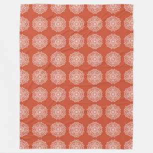 Terracotta Mandala Fleecedecke