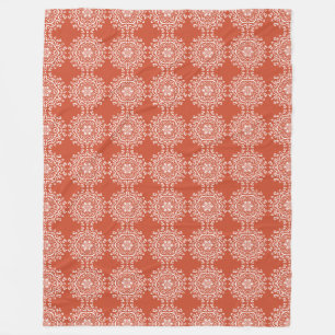 Terracotta Mandala Fleecedecke