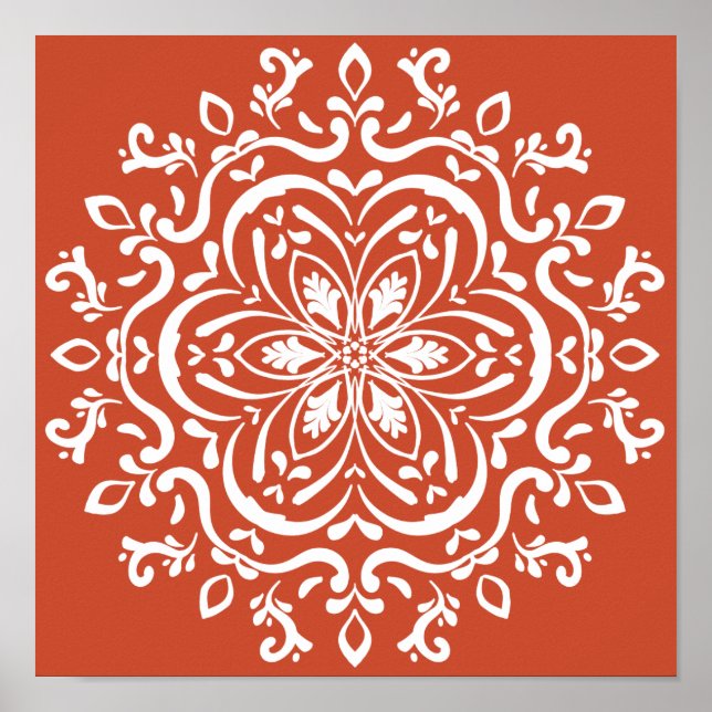 Terracotta Mandala Poster (Vorne)