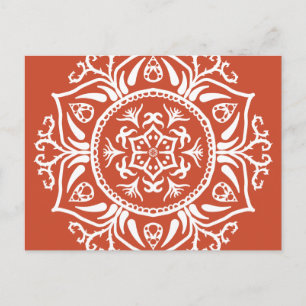Terracotta Mandala Postkarte
