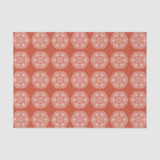 Terracotta Mandala Seidenpapier (Vorderseite)