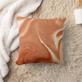 Terracotta Marble Abstract Fluid Pattern Kissen
