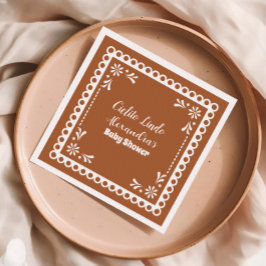 Terracotta Mexican Cielito Lindo Baby Dusche Serviette