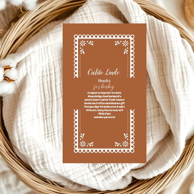 Terracotta Mexican Cielito Lindo Bücher für Baby Begleitkarte (Von Creator hochgeladen)