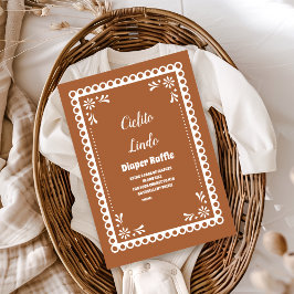 Terracotta Mexican Cielito Lindo Diapper Raffle Begleitkarte