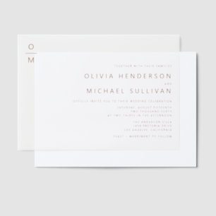 Terracotta Minimalist Typografy Monogram Wedding