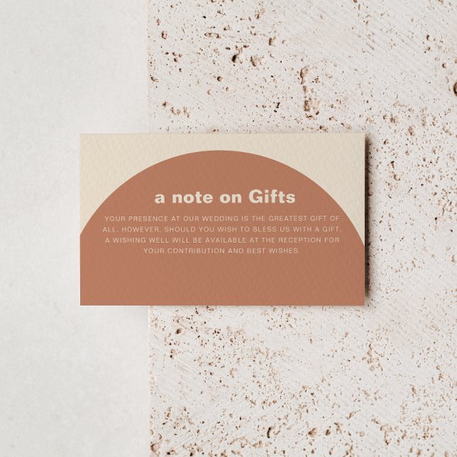 Terracotta Minimalistisch Hochzeit wünschend gut Begleitkarte (Von Creator hochgeladen)