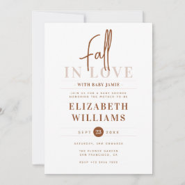 Terracotta Minimalistisch in Liebe Babydusche Einladung