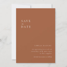 Terracotta Minimalistischer Text und Foto Save the