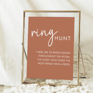 Terracotta Minimalistisches Skript Duschring Poster