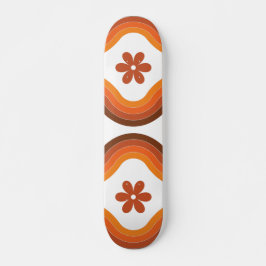 Terracotta Mitte Jahrhundert Modernes Rainbow Retr Skateboard